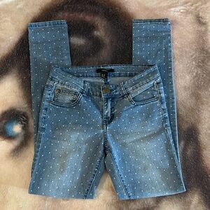Forever 21 Polka Dot Skinny Jeans Size 24